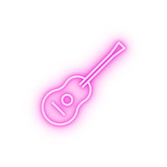 flok guitar instrument musical string neon icon