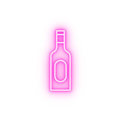 alcohol beer bottle whiskey neon icon