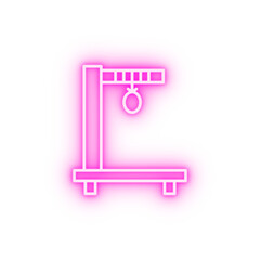 Medieval decapitate neon icon