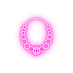 Obraz premium Medieval necklace neon icon