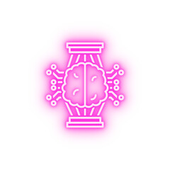 Medical technology hologram neon icon