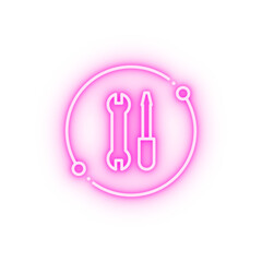 tools internet technology neon icon