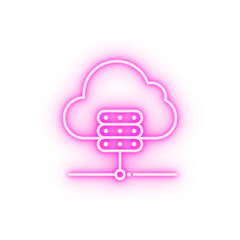 server internet technology neon icon