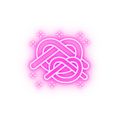 Bagels bakery product neon icon