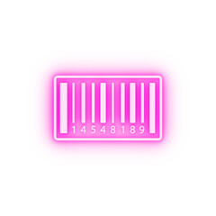 Barcode neon icon