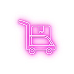 Move box neon icon