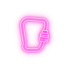 Carabineer firefighter neon icon