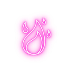Obraz premium Fire burning neon icon