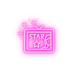 Fame show neon icon