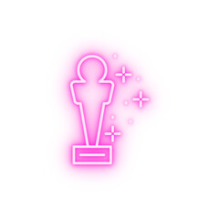Fame reward neon icon