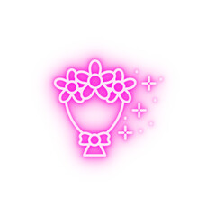 Fame flowers neon icon