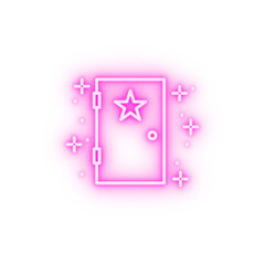 Door star fame neon icon