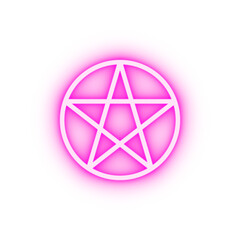 Symbol star pentagram neon icon