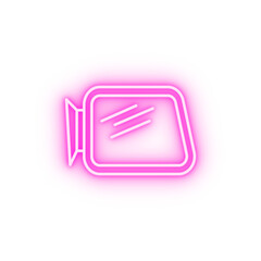 Mirror car neon icon
