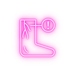 varicose disease medical neon icon