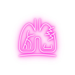 tuberculosis disease medical neon icon