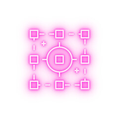 Naklejka premium accuracy big data target neon icon