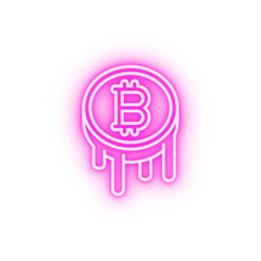 Fototapeta premium bitcoin neon icon