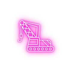 Crane neon icon
