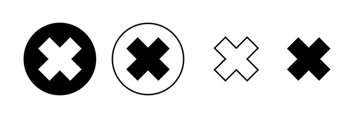 Close icon vector. Delete sign and symbol. cross sign