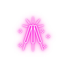 Sparkler Christmas neon icon