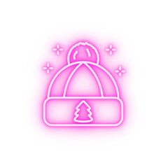 Obraz premium Hat tree neon icon