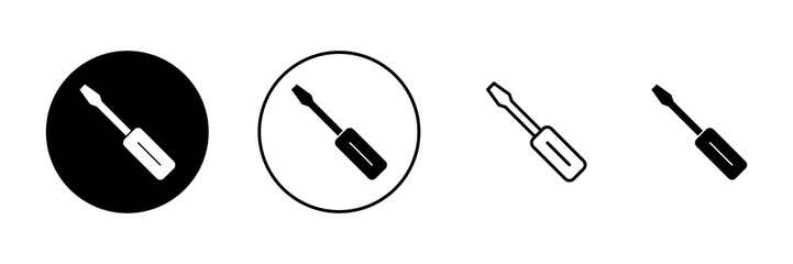 Screwdriver icon vector.tools sign and symbol