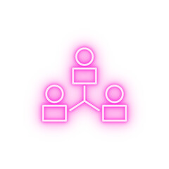 communication of business people line neon icon