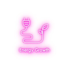 socket sprout neon icon