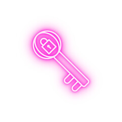 private block chain neon icon