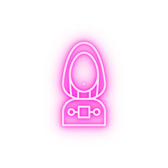 anonymity block chain neon icon