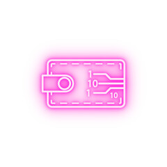 blockchain wallet crypto neon icon