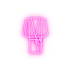 Bathrobe clothes neon icon