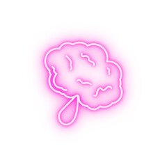 Washcloth hygiene neon icon