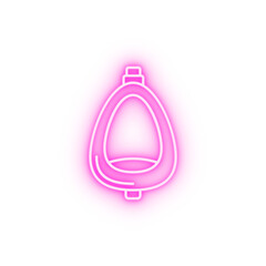 Urinal toilet neon icon