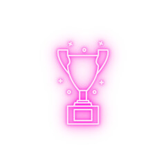 Award cup champion neon icon