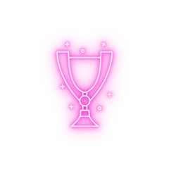Award trophy cup neon icon