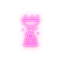 Award winner cup neon icon