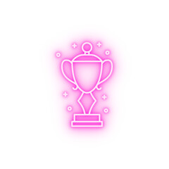 Award winner cup neon icon