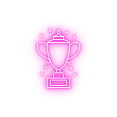 Award winner cup neon icon
