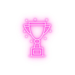 Award cup winner neon icon