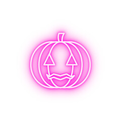Fototapeta premium pumpkin neon icon