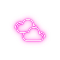 Clouds networking neon icon
