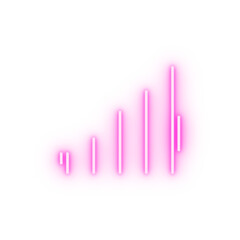 Signal networking neon icon