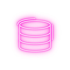 Database networking neon icon