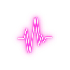 Wave networking neon icon