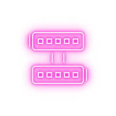 Connection networking neon icon