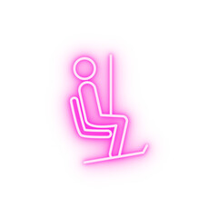 chairlift sign neon icon