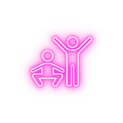 physiotherapist sign neon icon