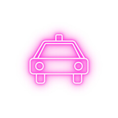 taxi stand sign neon icon